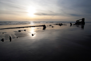 sunset on the beach