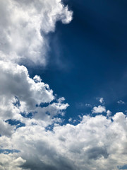 blue sky with white clouds