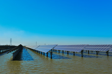 Fototapeta premium Solar panels green energy