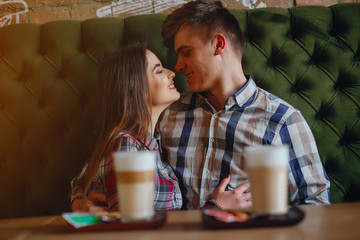 couple in a cafe
