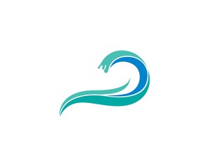 Water Wave symbol and icon Logo Template
