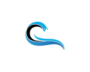Water Wave symbol and icon Logo Template
