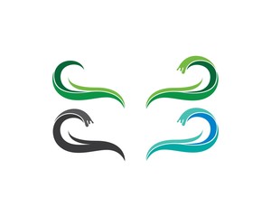 Water Wave symbol and icon Logo Template