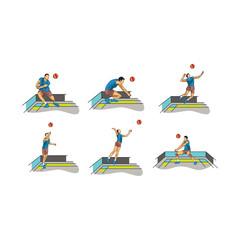 Any Pose Volleyball illustration collection