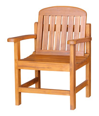 wooden chair isolated on white background