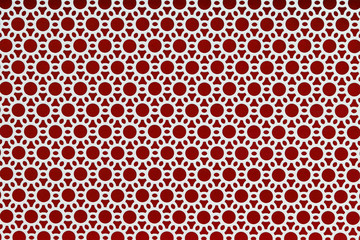 white perforated steel plate on red background