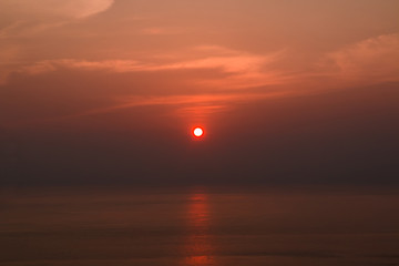 beautiful sunset with sea