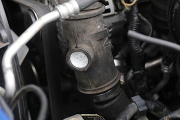 Obraz na płótnie Canvas Car's engine detail