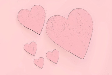 Red heart shaped family.