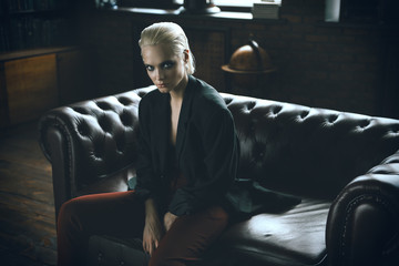 beautiful blond model