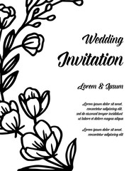 decorative greeting card or invitation flower design vector art