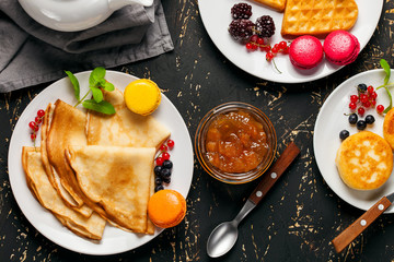 Breakfast - crepes, wafers