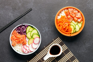 Hawaiian salmon poke bowl