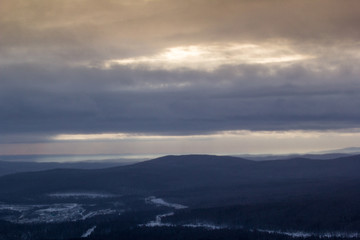 snowy landscape in the mountains