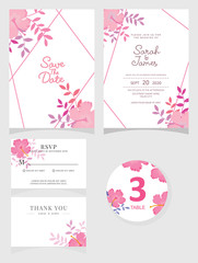 Naklejka premium wedding invitation card template Vector illustration. 