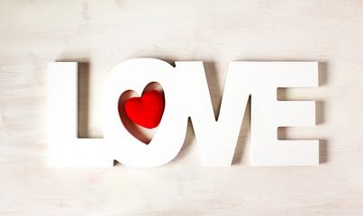 Word Love at white background