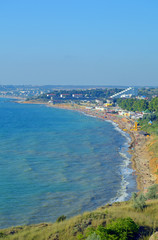 Beach in the village of Uchkuevka, Crimea
