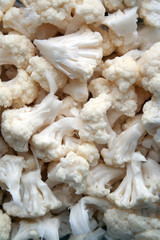 Heap of white cauliflower