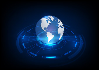 Abstract circle world technology