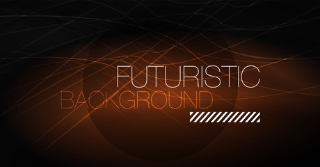 Digital technology abstract background - neon geometric design. Abstract glowing lines. Colorful techno background. Futuristic shape.