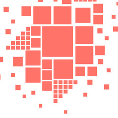 Abstract geometric vector template with square icons.