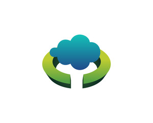 Cloud land cu logo icon template
