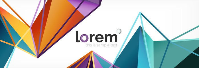 Modern geometric background. Poster template with polygonal elements