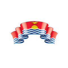 Kiribati flag, vector illustration on a white background