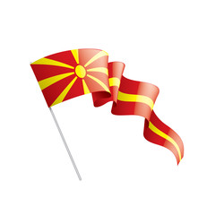 Macedonia flag, vector illustration on a white background