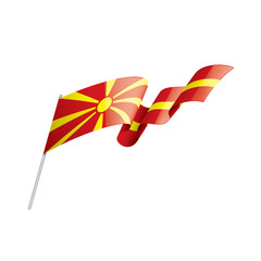 Macedonia flag, vector illustration on a white background
