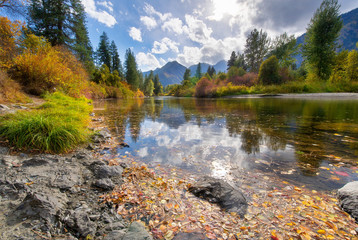 The Fall Scene Around Leavenworth in Washington © adonis_abril