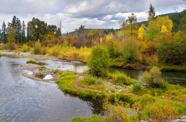 The Fall Scene Around Leavenworth in Washington