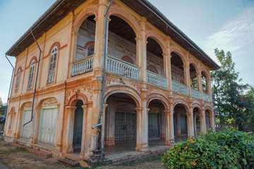 Fototapeta premium Beautiful landscape of ancient Ban Tha Rae,Sakon Nakhon,Thailand