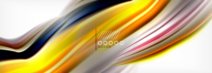 Smooth liquid blur wave background, color flow concept, illustration