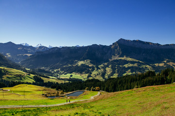 Fototapeta na wymiar Schrattenfluh mountain Marbachegg valley biosphere reserve of Entlebuch, Switzerland