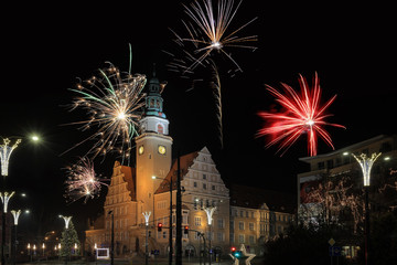 sylwestrowa noc w Olsztynie-Polska