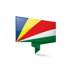 Seychelles flag, vector illustration on a white background