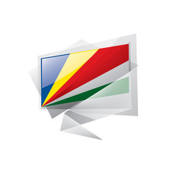 Seychelles flag, vector illustration on a white background