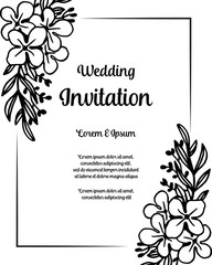 Vector botanical banners with hand draw flowers