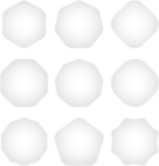 Set of white gradient badge flat vector