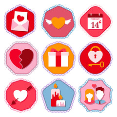 Collection of Valentine's Day icons for printables and recipes