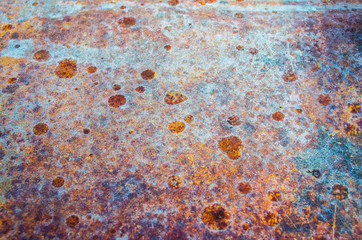 Abstract vintage dirty grunge background, old metal with crackled paint texture