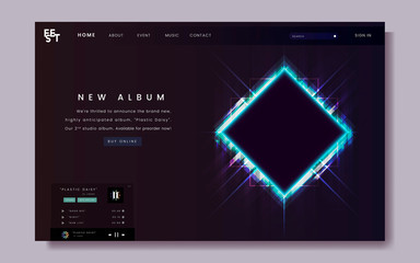 Album release website design