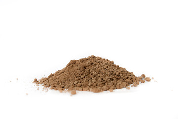 Pile of soil, Dirt pile isolated on white background