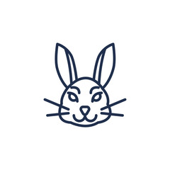 Cute rabbit in cartoon style. Vector illustration