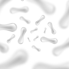 Probiotics Bacteria Vector illustration. Microscopic bacteria closeup.