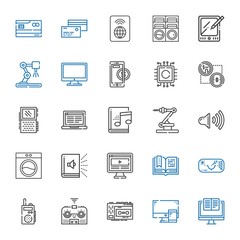 electronic icons set