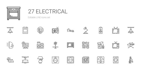electrical icons set