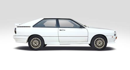 Fototapeta na wymiar Classic sport German car side view isolated on white background