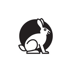 Cute rabbit in cartoon style. Vector illustration